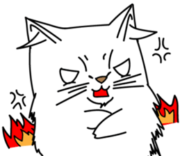 White-haired cat sticker #13536200