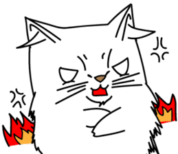 White-haired cat sticker #13536200