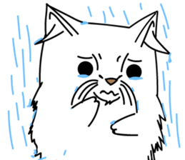 White-haired cat sticker #13536201