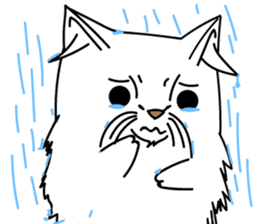 White-haired cat sticker #13536201