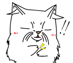 White-haired cat sticker #13536203