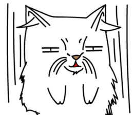 White-haired cat sticker #13536205