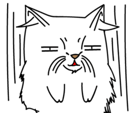 White-haired cat sticker #13536205