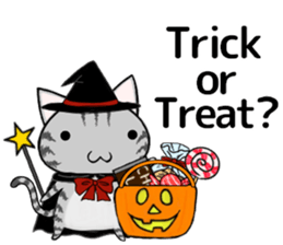 Cat ASHver kitten's Halloween party sticker #13536728