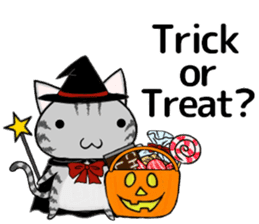 Cat ASHver kitten's Halloween party sticker #13536728
