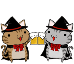 Cat ASHver kitten's Halloween party sticker #13536752