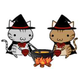 Cat ASHver kitten's Halloween party sticker #13536759