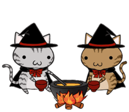 Cat ASHver kitten's Halloween party sticker #13536759
