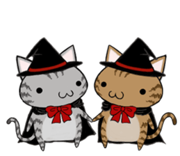 Cat ASHver kitten's Halloween party sticker #13536763