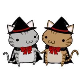 Cat ASHver kitten's Halloween party sticker #13536763
