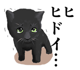 one black cat sticker sticker #13537319