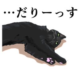 one black cat sticker sticker #13537326