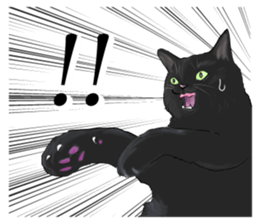 one black cat sticker sticker #13537338