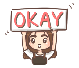 full cup coffee girl sticker #13538572