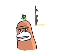 Dreaming Gorilla32 sticker #13539355