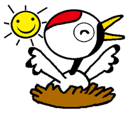 I am a red-crested crane! sticker #13539710