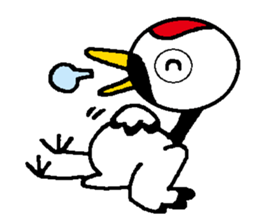 I am a red-crested crane! sticker #13539712