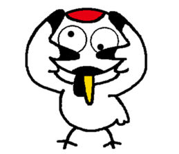 I am a red-crested crane! sticker #13539713