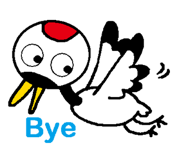 I am a red-crested crane! sticker #13539716