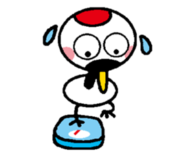 I am a red-crested crane! sticker #13539717