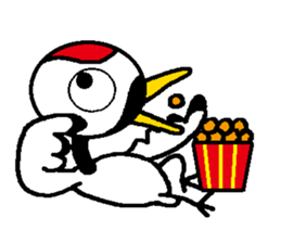 I am a red-crested crane! sticker #13539718