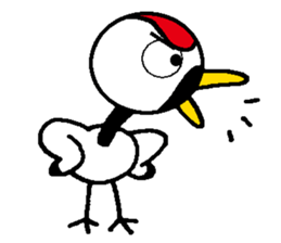 I am a red-crested crane! sticker #13539719