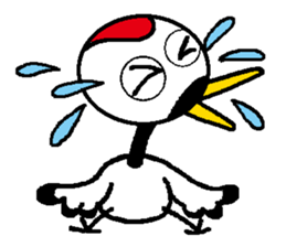 I am a red-crested crane! sticker #13539720