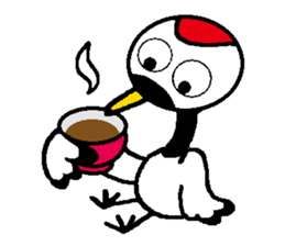 I am a red-crested crane! sticker #13539721