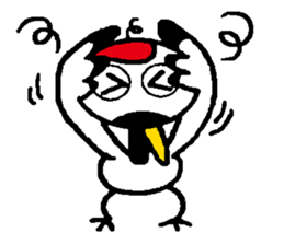 I am a red-crested crane! sticker #13539722