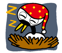 I am a red-crested crane! sticker #13539723