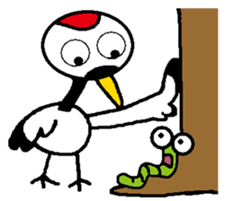 I am a red-crested crane! sticker #13539725