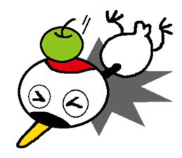 I am a red-crested crane! sticker #13539726