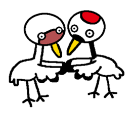 I am a red-crested crane! sticker #13539728