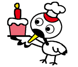 I am a red-crested crane! sticker #13539729