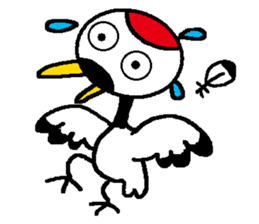 I am a red-crested crane! sticker #13539732