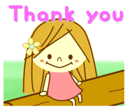 Cute girl of a smile sticker sticker #13540392