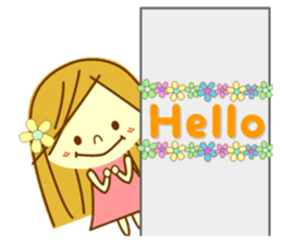 Cute girl of a smile sticker sticker #13540393