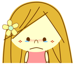 Cute girl of a smile sticker sticker #13540394