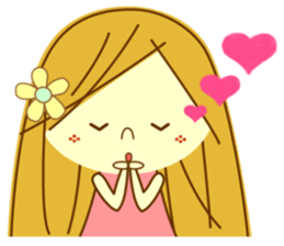 Cute girl of a smile sticker sticker #13540395