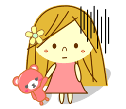 Cute girl of a smile sticker sticker #13540396