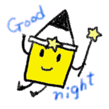 Obedient words of a yellow pencil sticker #13541212