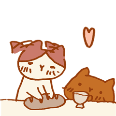 สติ๊กเกอร์ไลน์ Sweet Shop Cats : LOVE IS LOVE
