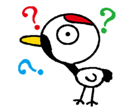 I am a red-crested crane!-2 sticker #13543351