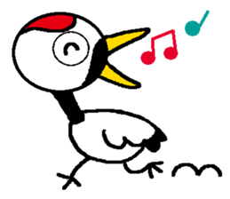 I am a red-crested crane!-2 sticker #13543353