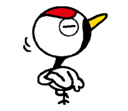 I am a red-crested crane!-2 sticker #13543356