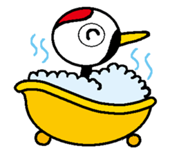 I am a red-crested crane!-2 sticker #13543360