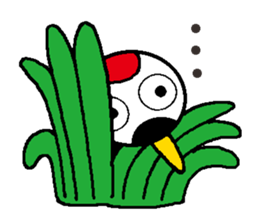 I am a red-crested crane!-2 sticker #13543364