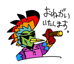 Colorful Chicken 2 sticker #13543511