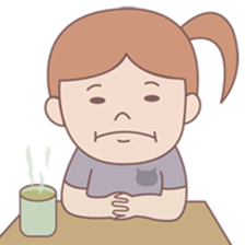 A cute girl- sticker #13544353