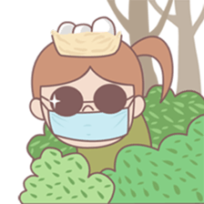 A cute girl- sticker #13544354